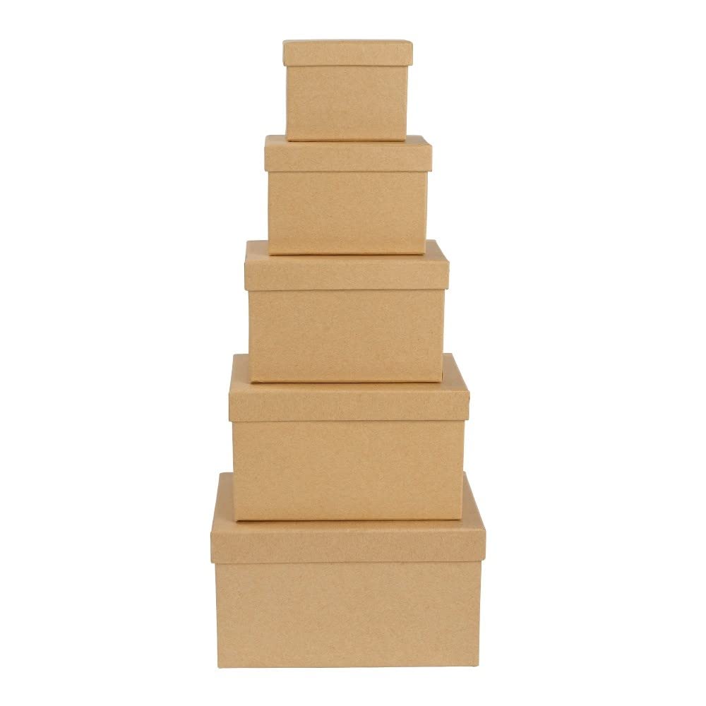 ideen-mit-herz-geschenkboxen-mit-deckel-kraftpapier-rechteckig-5er-set-8-18-cm image 1