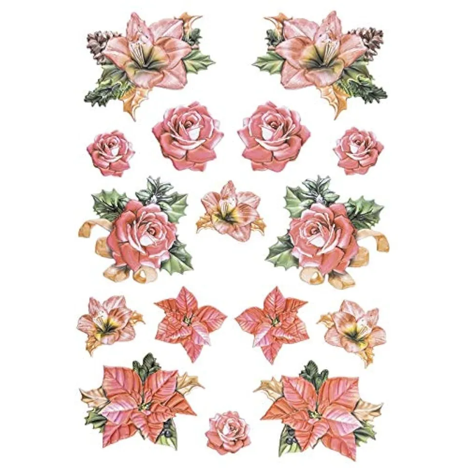 ideen-mit-herz-3-d-relief-sticker-bogen-din-a4-blumen-1 image 1