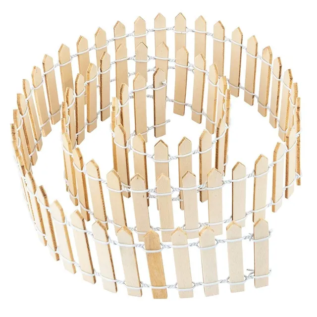 ideen-mit-herz-mini-holzzaun-design-2-natur-90-cm-lang-5-cm-hoch-zuschneidbar image 1
