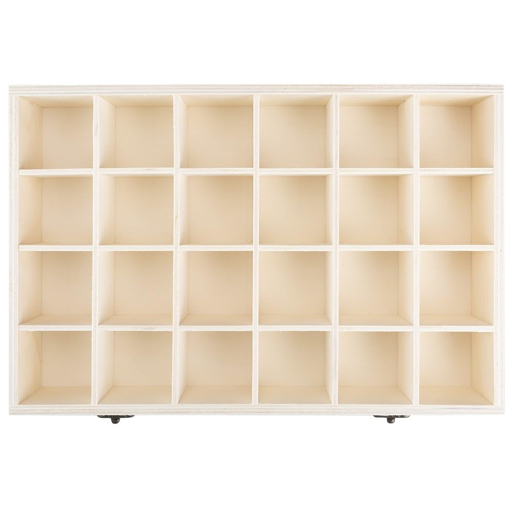 ideen-mit-herz-holz-box-mit-24-f-chern-und-deckel-mit-sichtfenster-30-x-20-x-5-5 image 4
