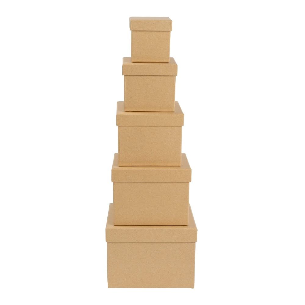 ideen-mit-herz-geschenkboxen-mit-deckel-kraftpapier-5er-set-6-14-cm image 1