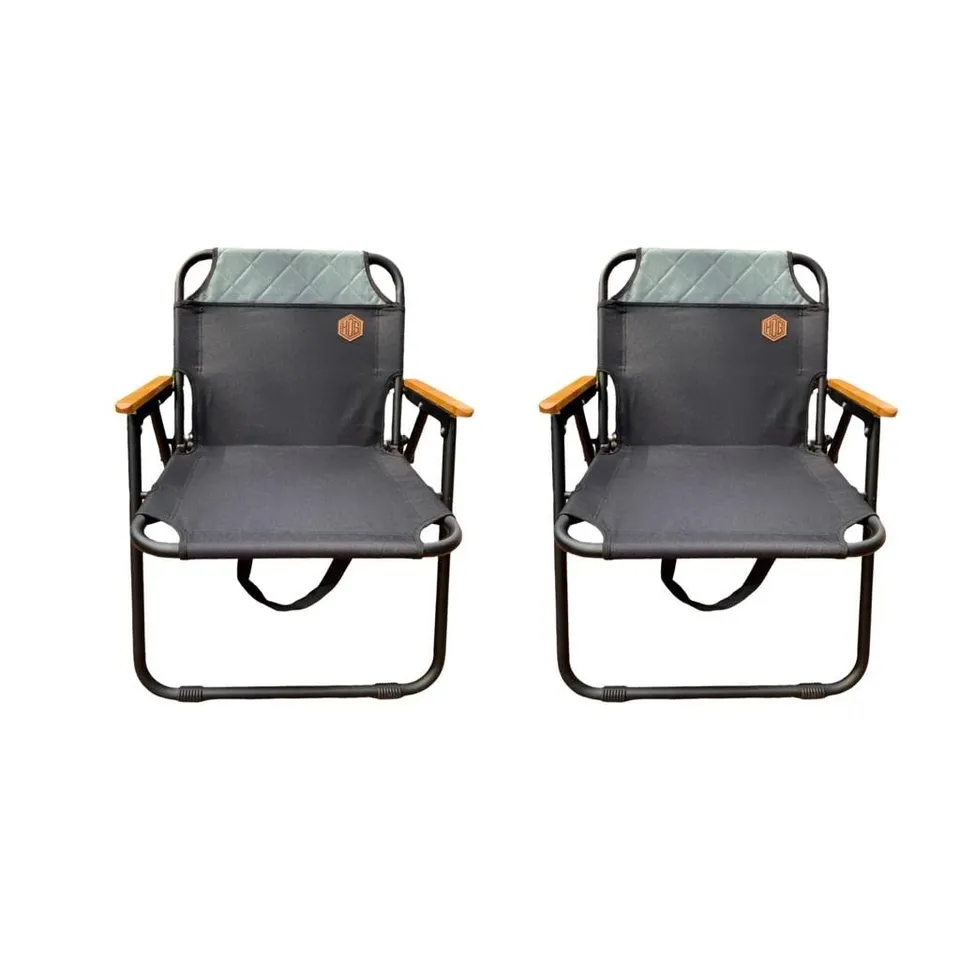 hdg-james-2er-set-campingstuhl-klappstuhl-bis-150-kg-mit-holzarmlehne image 1