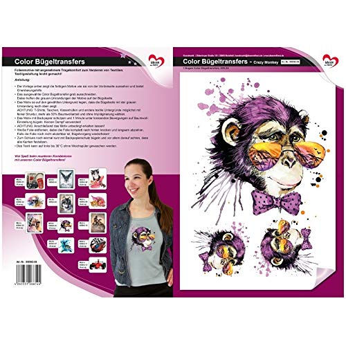 ideen-mit-herz-color-b-geltransfer-affe-mit-sonnenbrille-din-a4 image 7