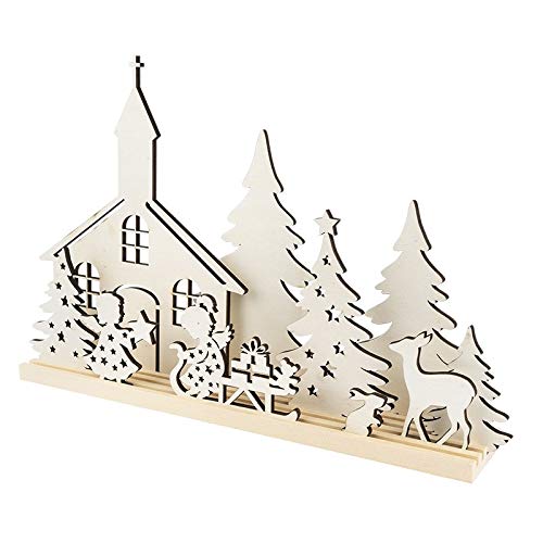 ideen-mit-herz-3-d-landschaft-kirche-engelchen-holz-stecksatz-11-teilig-35-cm image 2