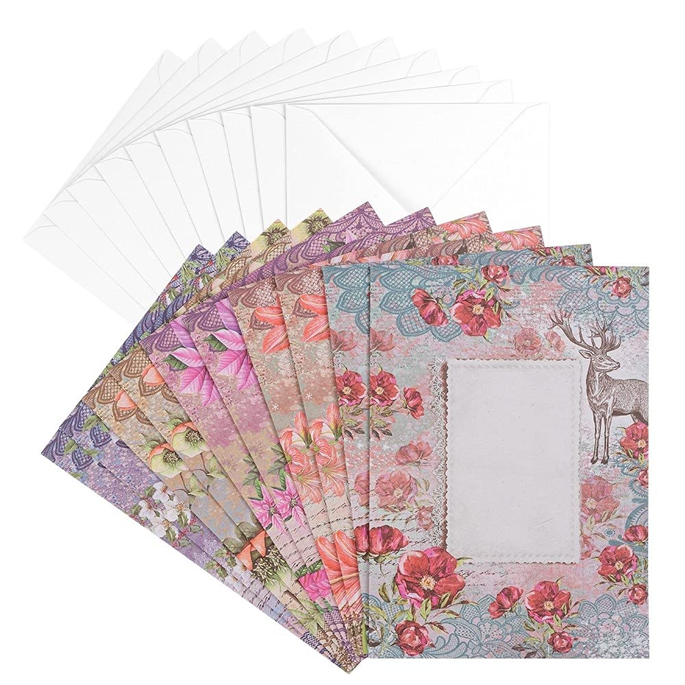 ideen-mit-herz-gru-karten-set-ornamentik-1-b6-blanko-10-karten-mit-umschl-gen image 4