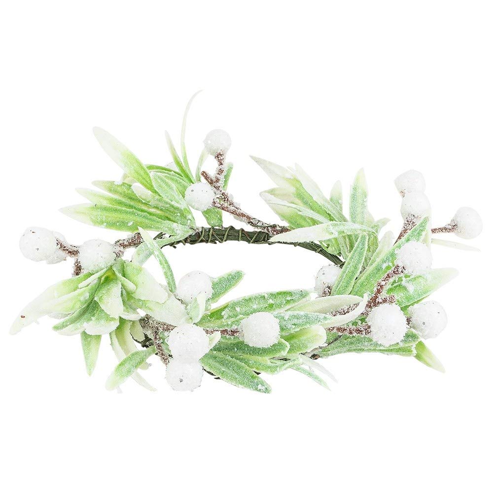 ideen-mit-herz-deko-kranz-winter-18-cm-mit-bl-ttern-tannenzapfen image 1