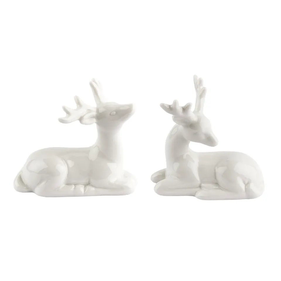 ideen-mit-herz-deko-figuren-hirsche-liegend-2-st-ck-wei-porzellan-6-5-7-cm image 1