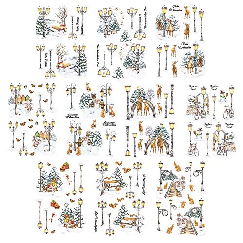 ideen-mit-herz-transparent-stickerbogen-winterlaternen-din-a4-10-bogen image 2