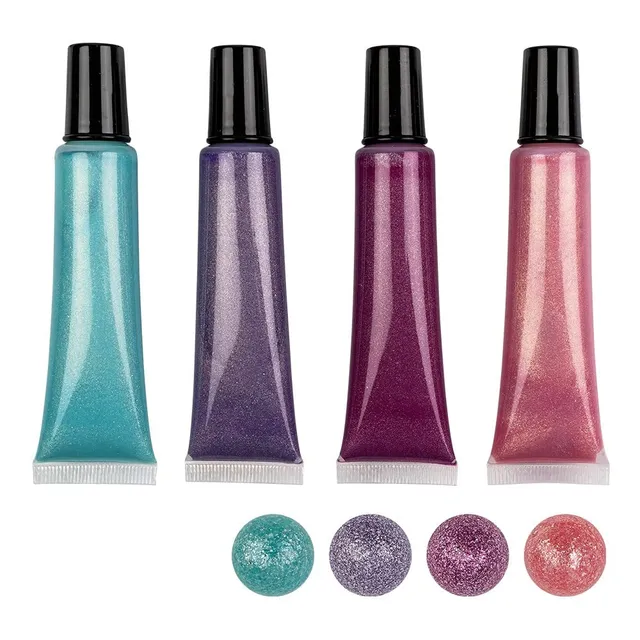 ideen-mit-herz-perlen-pen-set-metallic-4-x-25-ml-rosa-pink-flieder-mint image 1