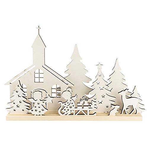 ideen-mit-herz-3-d-landschaft-kirche-engelchen-holz-stecksatz-11-teilig-35-cm image 1