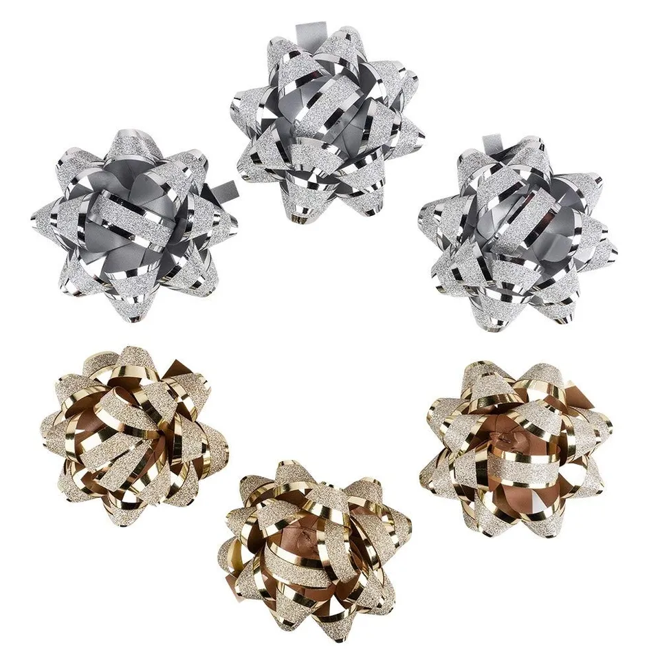 ideen-mit-herz-geschenkschleifen-diamantiert-6-5-cm-metallic-silber-gold-6-st-ck image 1