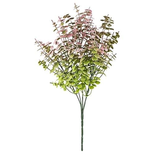 ideen-mit-herz-deko-busch-bl-tter-gr-n-ros-33-5-cm-5-st-ngel image 2