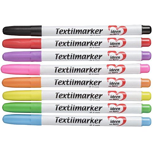 ideen-mit-herz-textilstifte-8-st-ck-3-mm-stoffmalstifte image 1