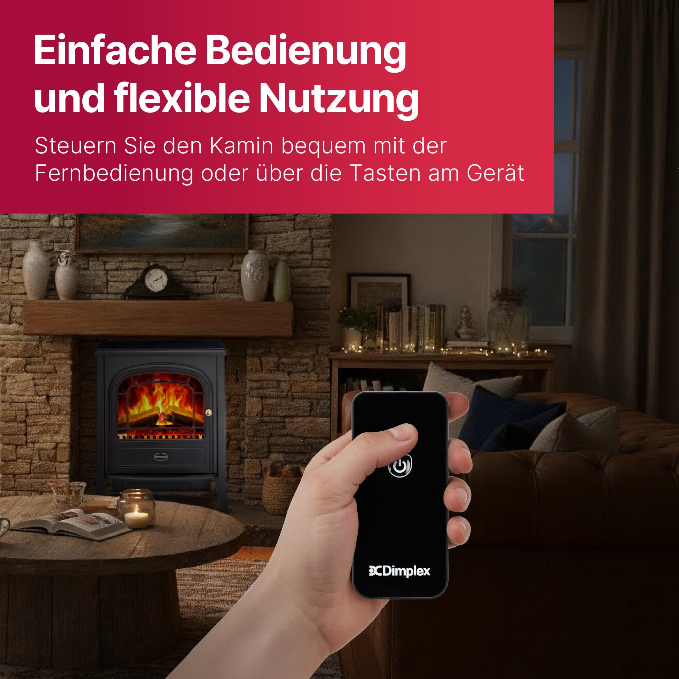 dimplex-club-elektrokamin-freistehend-optiflame-led-holzscheit-glutbett-2-kw-hei image 4