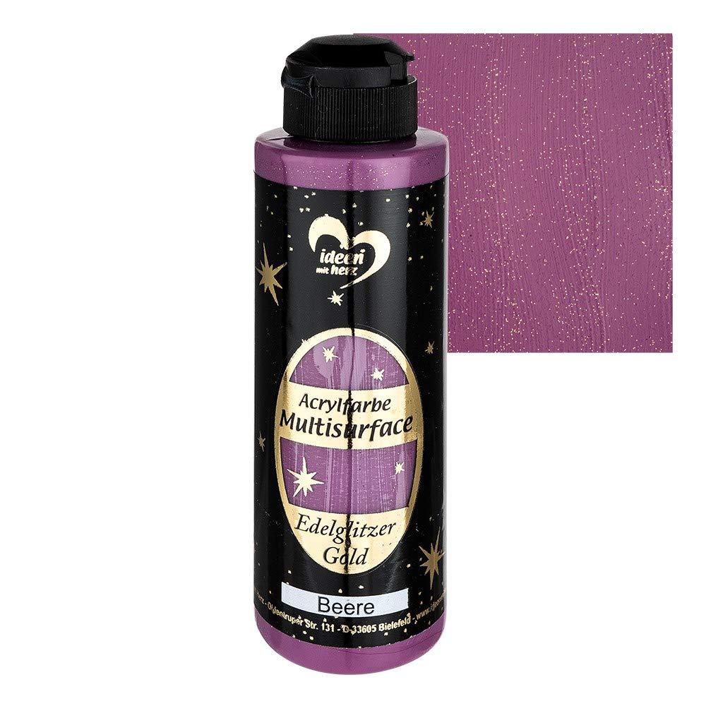 ideen-mit-herz-acrylfarbe-multisurface-edelglitzer-180-ml-taubenblau-mit-goldgli image 7