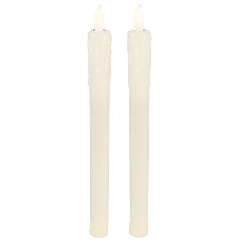 ideen-mit-herz-led-stabkerzen-echtwachs-25-cm-2er-set-warmwei-mit-timer-und-flac image 2