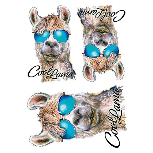 ideen-mit-herz-color-b-geltransfers-din-a4-cool-lama-nr-2-textil-b-gelmotive image 1