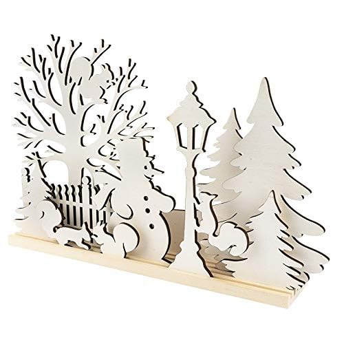 ideen-mit-herz-3-d-landschaft-zum-stecken-schneemann-eichh-rnchen-11-teilig-holz image 5