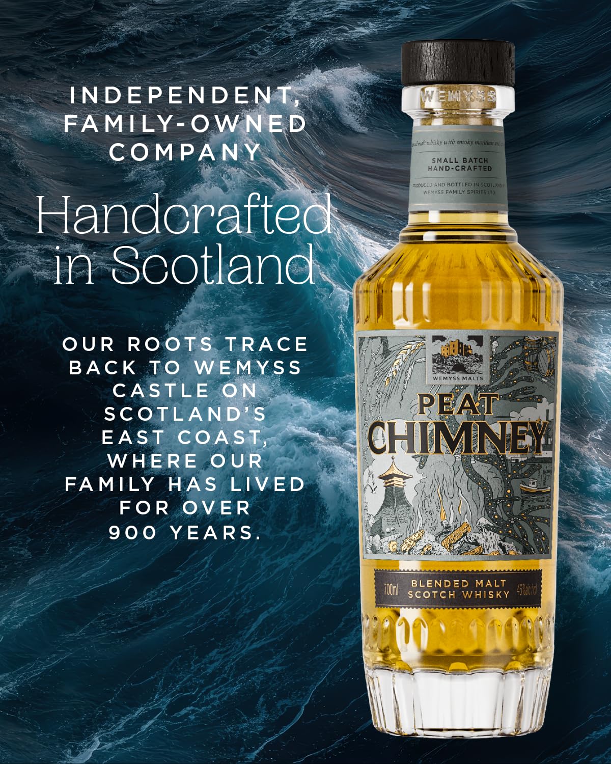wemyss-malts-peat-chimney-blended-scotch-whisky-0-7-l-mit-geschenkverpackung image 2