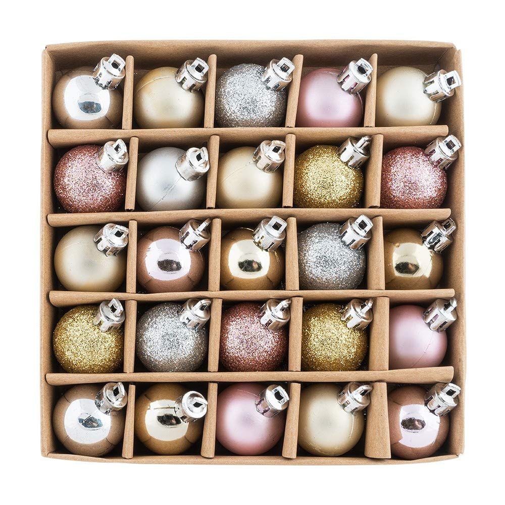 ideen-mit-herz-weihnachtskugeln-25-st-ck-3-cm-baumschmuck-in-hellgold-silber-und image 2