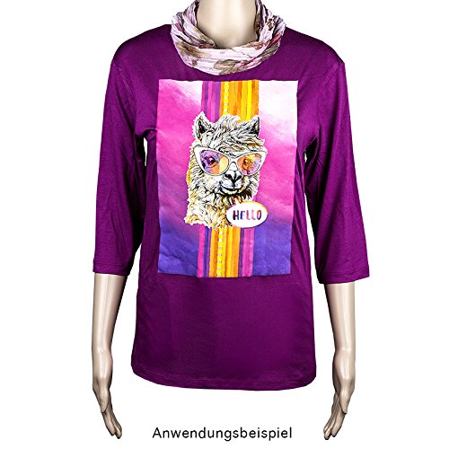 ideen-mit-herz-color-b-geltransfer-din-a4-lama-hello-f-r-baumwoll-textilien image 4