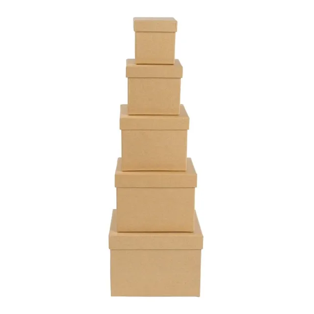 ideen-mit-herz-geschenkboxen-mit-deckel-kraftpapier-5er-set-6-14-cm image 1
