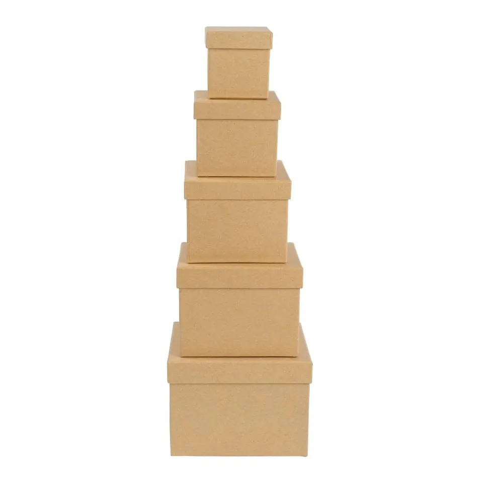 ideen-mit-herz-geschenkboxen-mit-deckel-kraftpapier-5er-set-6-14-cm image 1