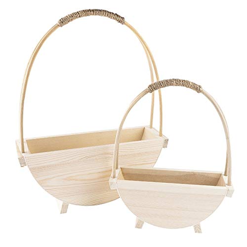 ideen-mit-herz-deko-k-rbe-aus-holz-2-st-ck-36x28x8-3cm-26x20-4x6-3cm-mit-henkel image 1