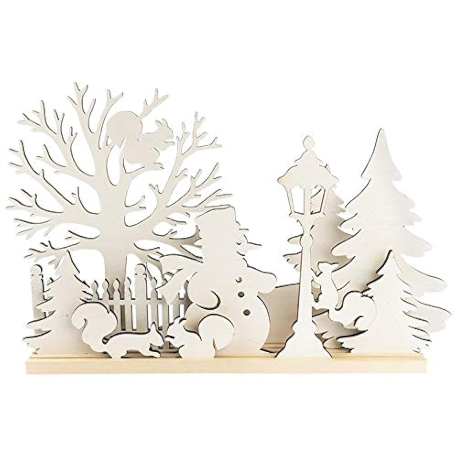 ideen-mit-herz-3-d-landschaft-zum-stecken-schneemann-eichh-rnchen-11-teilig-holz image 1