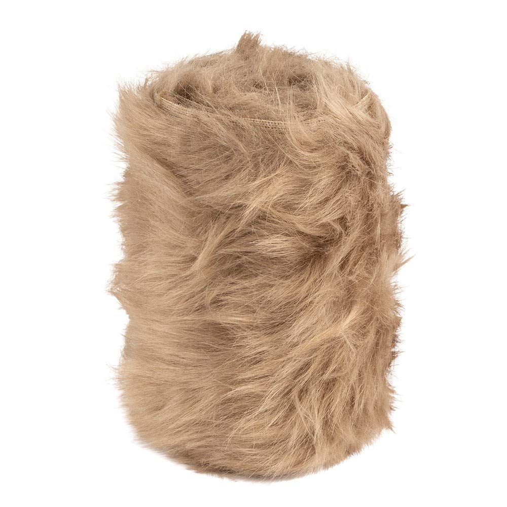 ideen-mit-herz-kunstfell-band-12-cm-x-2-m-hellbraun-polyester image 2