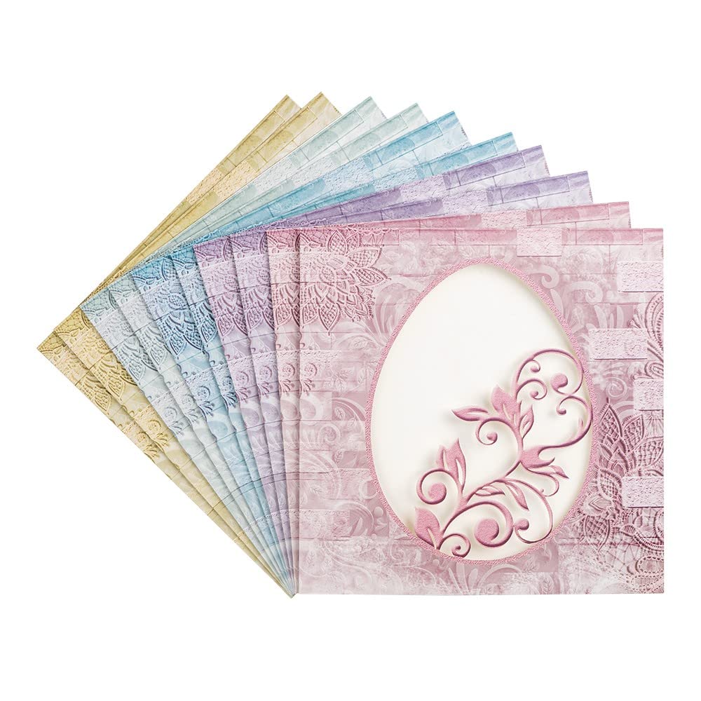 ideen-mit-herz-sichtfolien-gru-karten-ei-16x16-cm-40-teiliges-bastelset-5-farbig image 2