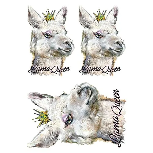 ideen-mit-herz-color-b-geltransfer-lama-queen-nr-2-din-a4 image 1