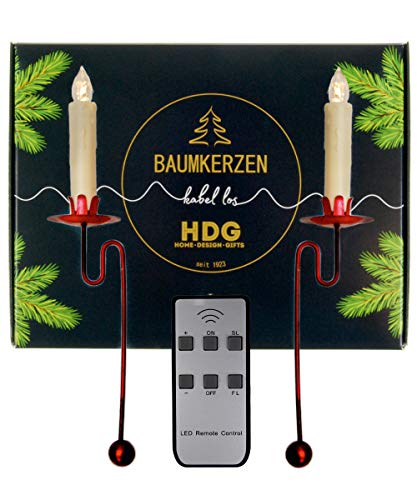 hdg-led-baumkerzen-kabellos-6er-set-mit-balancehalter-rot-matt image 7