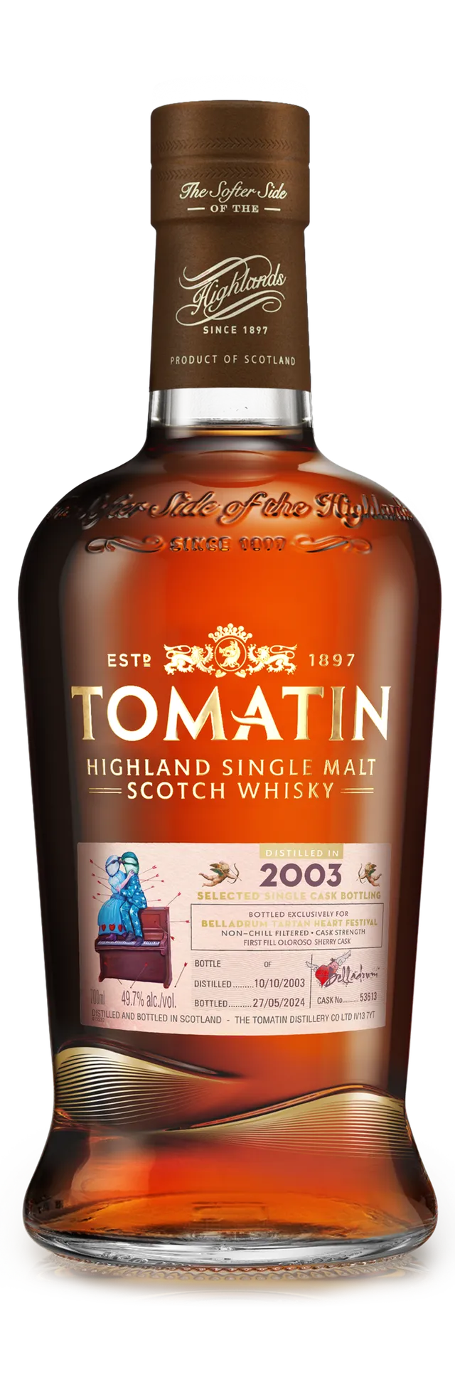 tomatin-belladrum-festival-2003-single-cask-oloroso-sherry-fass-20-jahre image 1