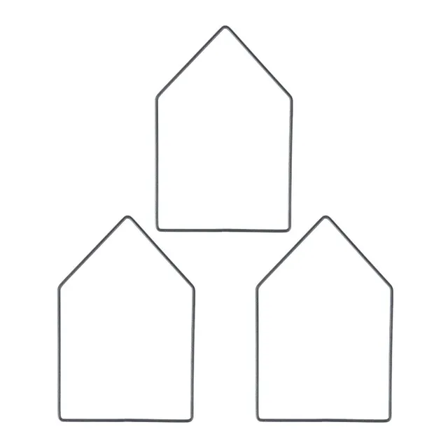 ideen-mit-herz-metall-formen-haus-schwarz-3-st-ck-20cm-x-13-3cm image 1