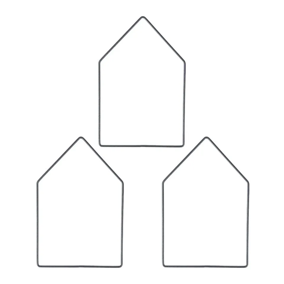 ideen-mit-herz-metall-formen-haus-schwarz-3-st-ck-20cm-x-13-3cm image 1