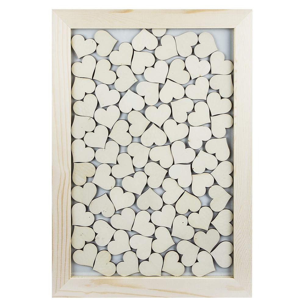 ideen-mit-herz-holzrahmen-mit-herzen-30-x-42-cm-80-herzen-g-stebuch-alternative image 1
