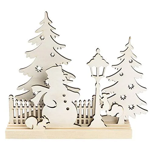 ideen-mit-herz-3-d-landschaft-schneemann-eichh-rnchen-holz-stecksatz-7-teilig-mi image 1