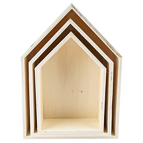 ideen-mit-herz-holzrahmen-set-haus-3-st-ck-holzbox-hausform-wandregal image 6