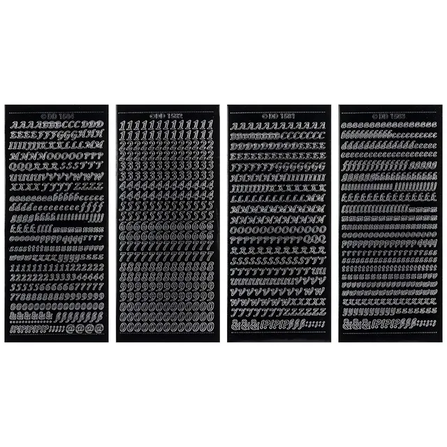 ideen-mit-herz-sticker-set-buchstaben-zahlen-silber-4-bogen-23-x-10-cm image 1