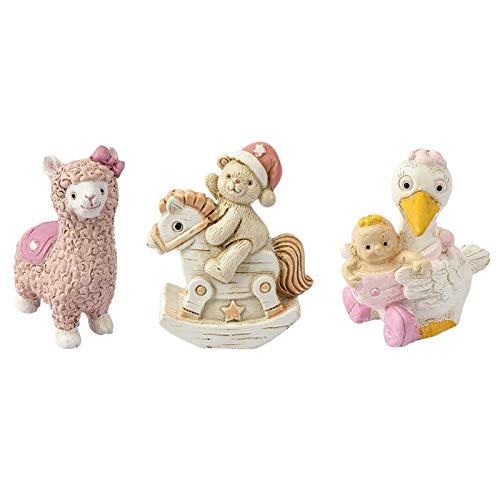 ideen-mit-herz-deko-figuren-geburt-m-dchen-rosa-3er-set-lama-teddy-storch image 2