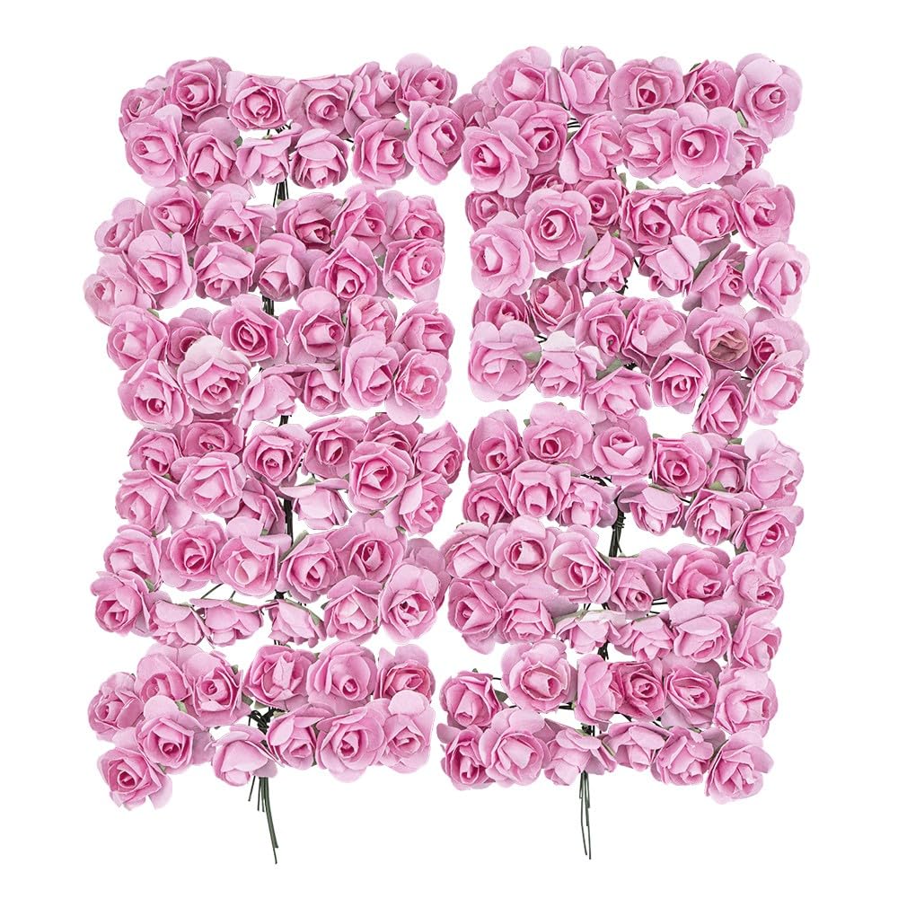 ideen-mit-herz-mini-rosen-papier-mit-draht-stiel-creme-2-cm-144-st-ck image 6