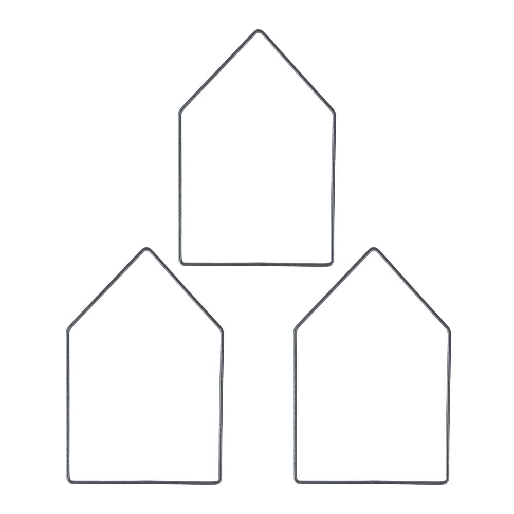 ideen-mit-herz-metall-formen-haus-schwarz-3-st-ck-20cm-x-13-3cm image 1