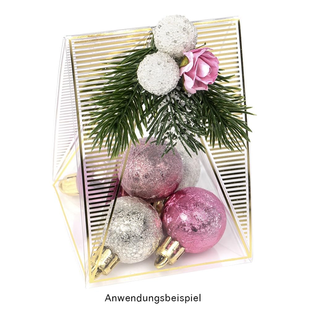 ideen-mit-herz-weihnachtskugeln-25-st-ck-3-cm-baumschmuck-in-hellgold-silber-und image 6
