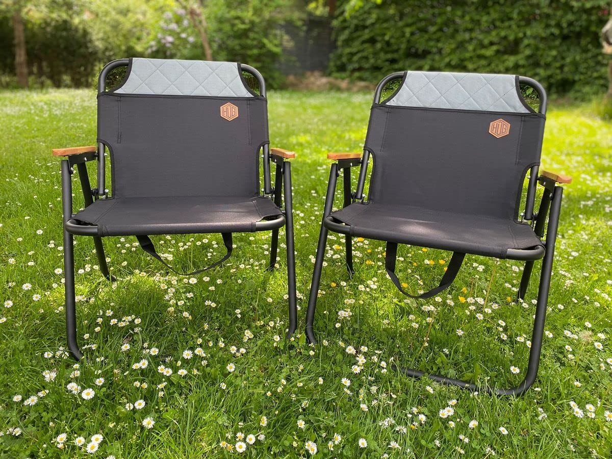 hdg-james-campingstuhl-klappstuhl-bis-150-kg-mit-holzarmlehne image 8