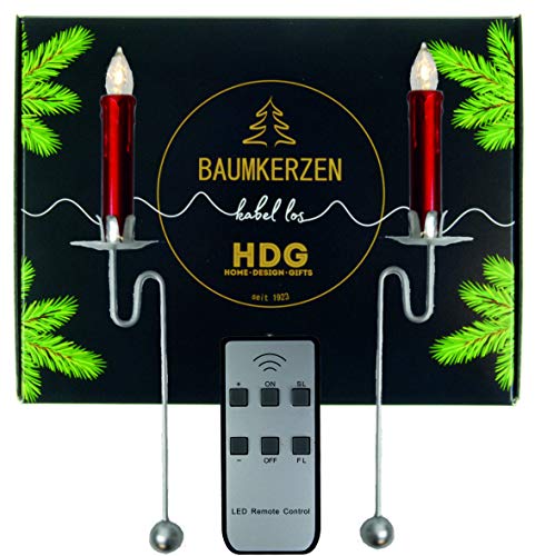 hdg-baumkerzen-kabellos-6er-set-led-rot-mit-pendelhalter-silber image 7
