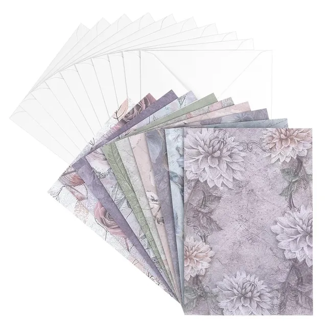 ideen-mit-herz-motiv-gru-karten-set-trauerkarten-kondolenz-floral-11-5x16-5-cm-2 image 1