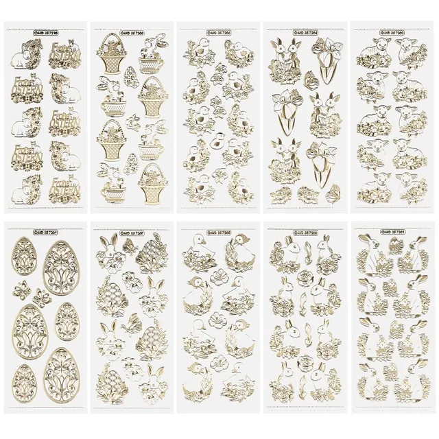 ideen-mit-herz-gravur-sticker-transparent-gold-10-bogen-10-x-23-cm-160-w-nsche image 1