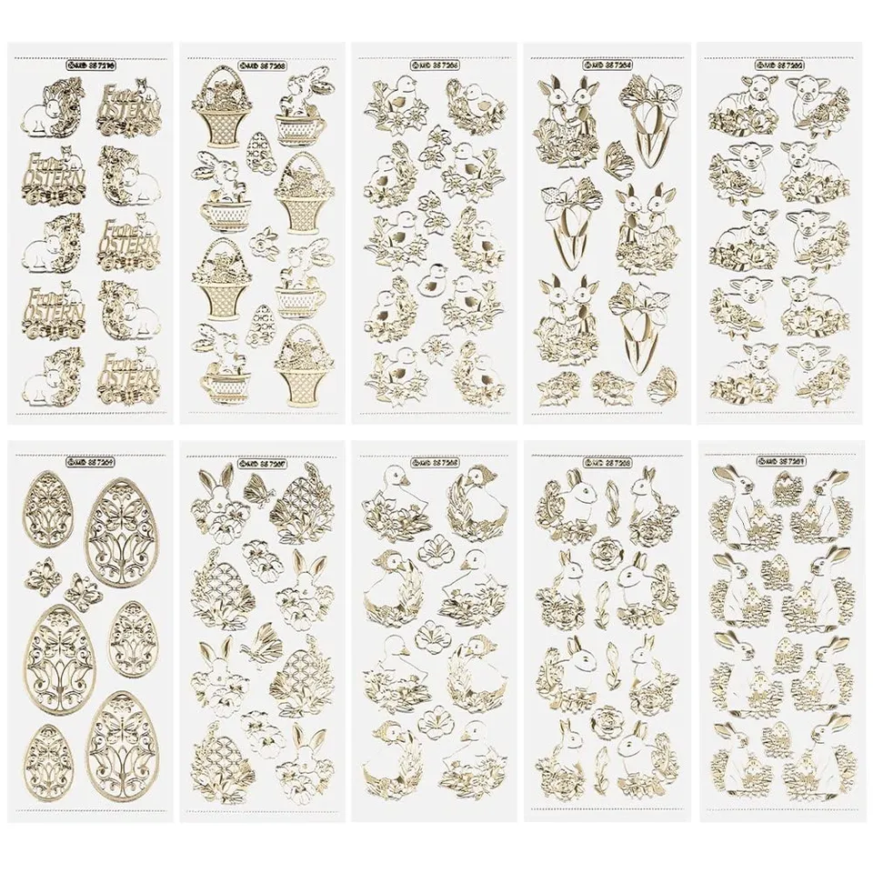 ideen-mit-herz-gravur-sticker-transparent-gold-10-bogen-10-x-23-cm-160-w-nsche image 1