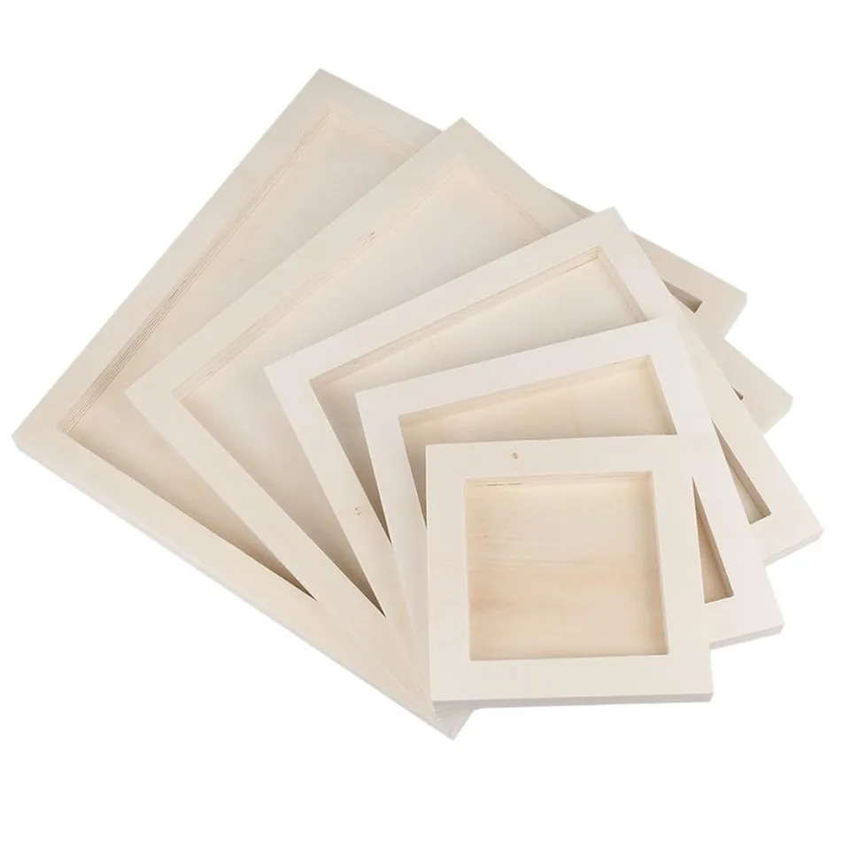 ideen-mit-herz-holzrahmen-set-quadratisch-5-st-ck-zum-basteln-und-bemalen image 1